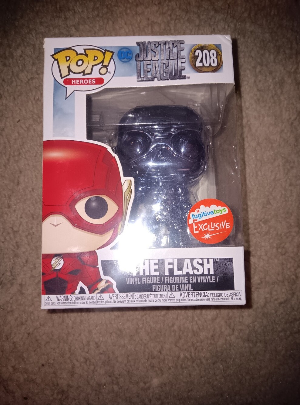 Funko Pop! Heroes Justice League The Flash Vinyl Figure - Metallic Dark Blue